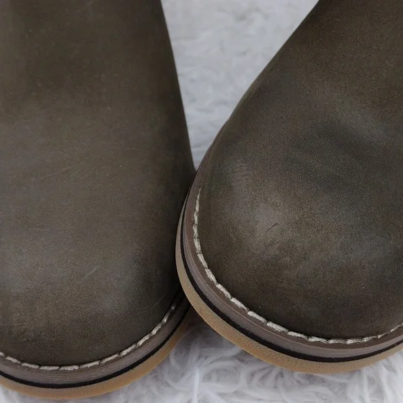 Blondo Empeigne Cuir Green Suede Leather Almond Toe Chunky Heel Ankle Boot NWT - Picture 16 of 16